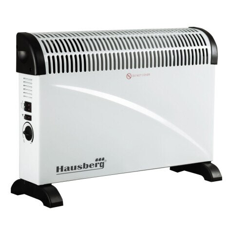 Convector electric Hausberg HB-8201, 2000 W, 3 nivele de putere, termostat reglabil, functie turbo